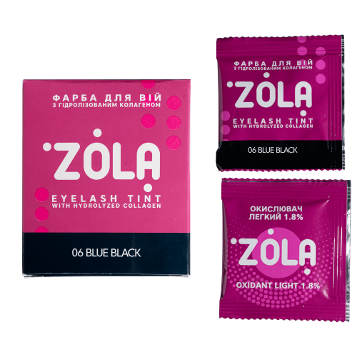 Фарба для вій в саше ZOLA 5 мл 06 blue black. - фото