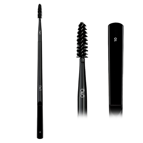 Пензлик щіточка двосторонній OKO 10 BLACK EDITION OKO Lash&Brow. - фото