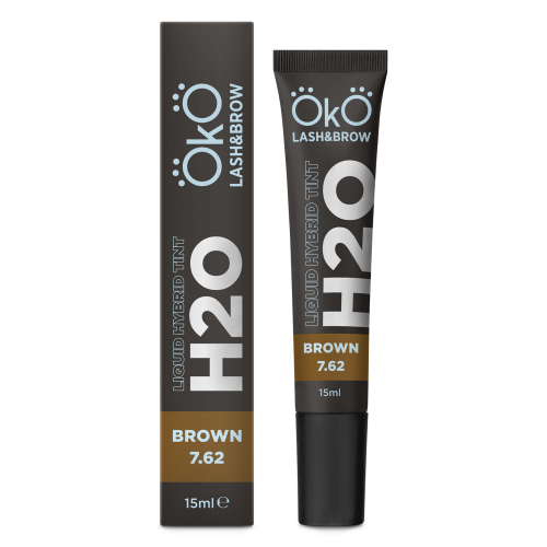 Фарба для брів та вій OKO Liquid Hybrid Tint H20 Brown 7.62 15ml - фото