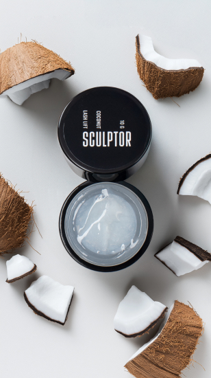 Клей без клею для ламінування вій з ароматом кокосу. 10g. SCULPTOR. - фото №2 