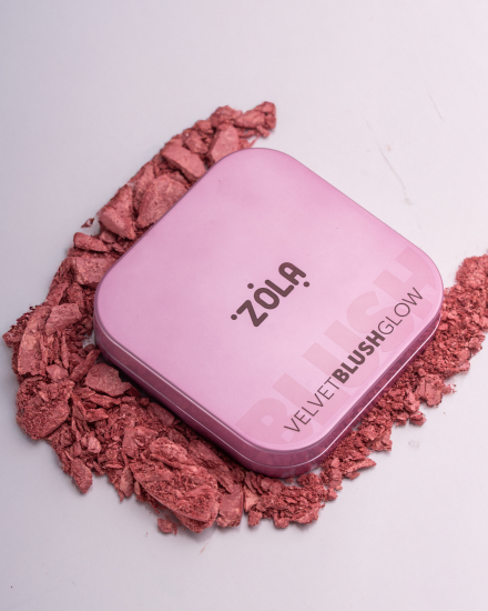 ZOLA Румяна Velvet Blush Glow 04 Ніжна троянда Soft Rose - фото №2 