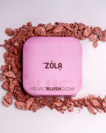 ZOLA Румяна Velvet Blush Glow 02 Природний дотик Natural Touch - фото №2 