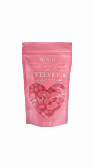 Lendi, Віск для депіляції 100г Velvet Touch рожевий. - фото