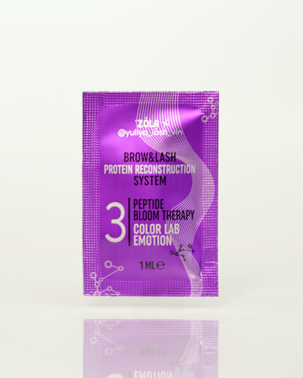 ZOLA x Yuliya Lash Vin COLOR LAB EMOTION Склад для ламінування в саше 03 PEPTIDE BLOOM THERAPY (3 х 1 мл) - фото №2 