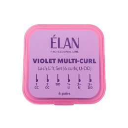 Комплект силіконових валиків для ламінування VIOLET MULTI-CURL з вигинами U-DD Elan.