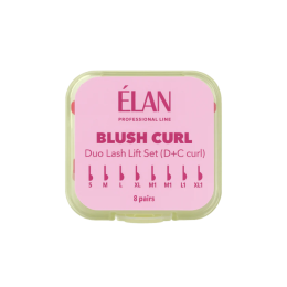 Комплект силіконових валиків для ламінування BLUSH CURL з вигинами D і C Elan.