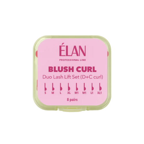 Комплект силіконових валиків для ламінування BLUSH CURL з вигинами D і C Elan. - фото