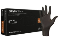Рукавиці Mercator Medical Nitrylex чорні, 100 шт. розмір XL. - фото