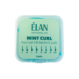 Комплект силіконових валиків для ламінування MINT CURL з вигинами D і C.