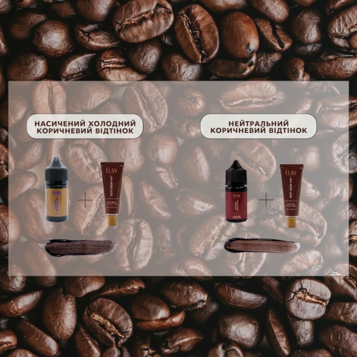 Фарба для брів  ELAN 09 COFFEE deep brown (20 мл). - фото №4 