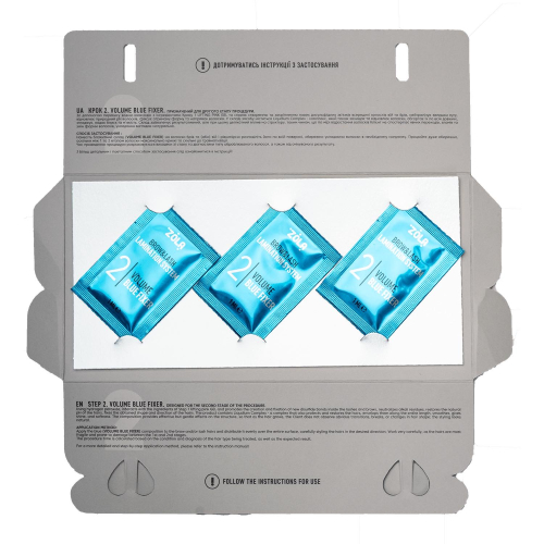 ZOLA Color Lab Набір в саше 02 Volume Blue Fixer (3 x 1ml). - фото №2 