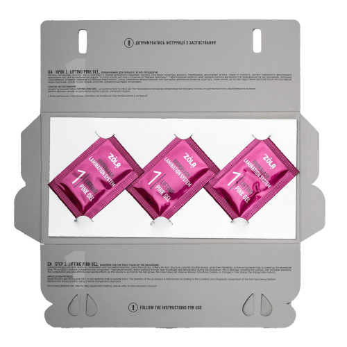 ZOLA Color Lab Набір в саше 01 Lifting Pink Gel (3 x 1ml). - фото №2 