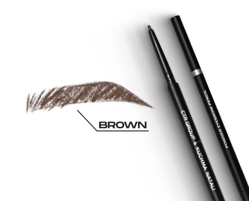 Пудровий механічний олівець для брів CTR  Brown B003 - фото