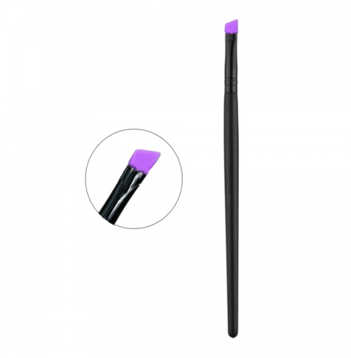 Пензель для фарбування брів скошений із силікону в асортименті. - фото