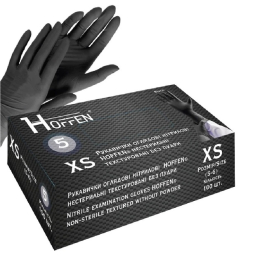 Рукавиці нітрілові чорні XS.