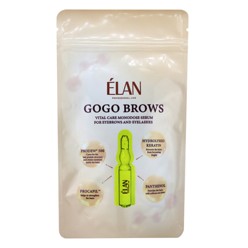 ELAN GOGO BROWS: сироватка для догляду за бровами та віями в ампулах - фото №2 
