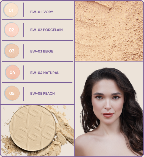 Пудра для обличчя PW-03 - BEIGE PROVG - фото №5 