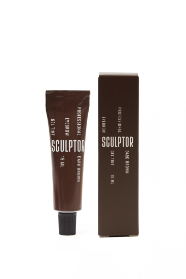 Гель-фарба для брів Sculptor  Dark brown, 15 мл - 
