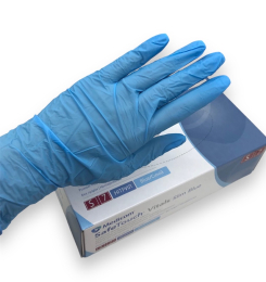 Рукавиці SafeTouch розмір S (голубі) 50 пар.