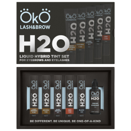 Набір фарби для брів та вій OKO Liquid Hybrid Tint H20.