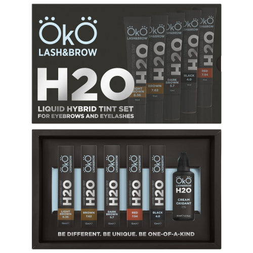 Набір фарби для брів та вій OKO Liquid Hybrid Tint H20. - фото