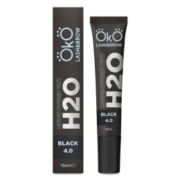 Фарба для брів та вій OKO Liquid Hybrid Tint H20 Black 4.0 15ml.