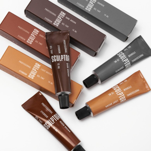 Гель-фарба для брів Sculptor  Dark brown, 15 мл -  №4 